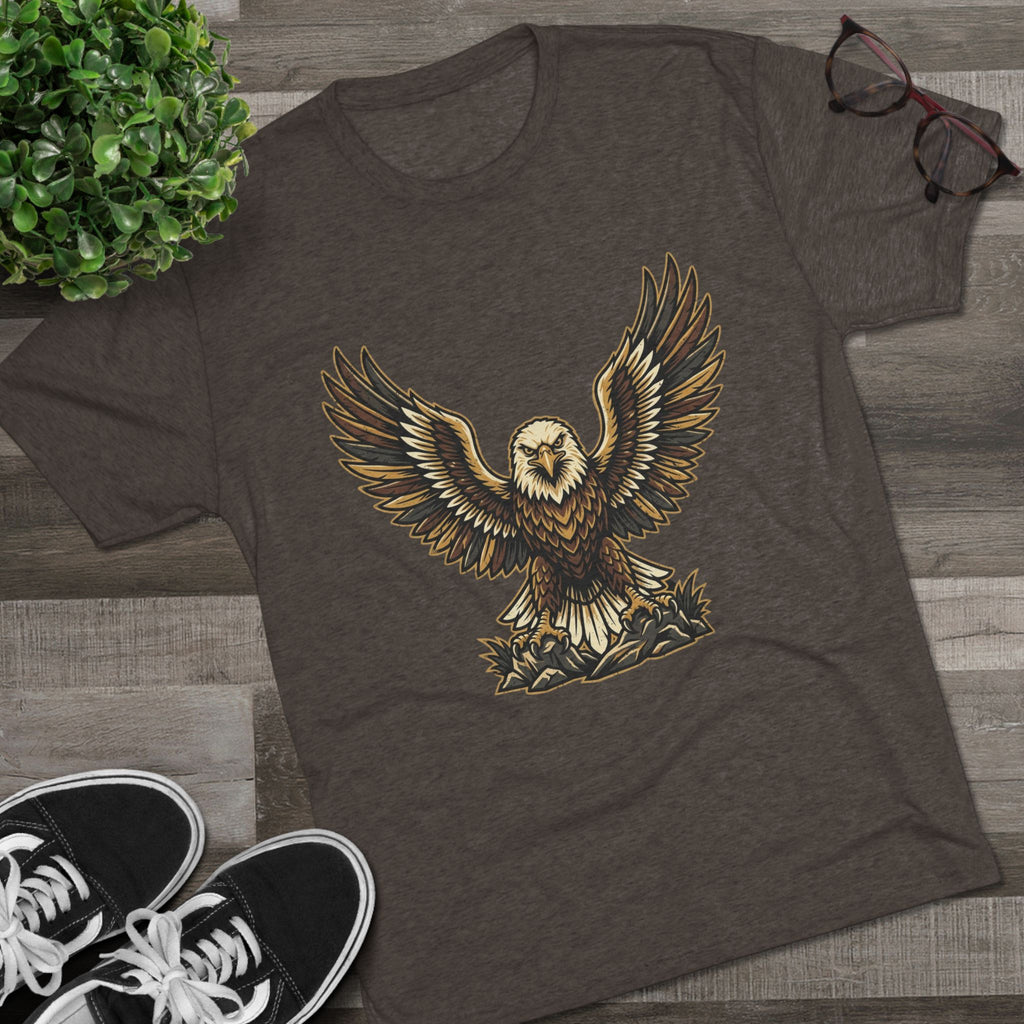 Vintage Eagle Graphic Tee — Bold Flying Eagle Illustration T-Shirt