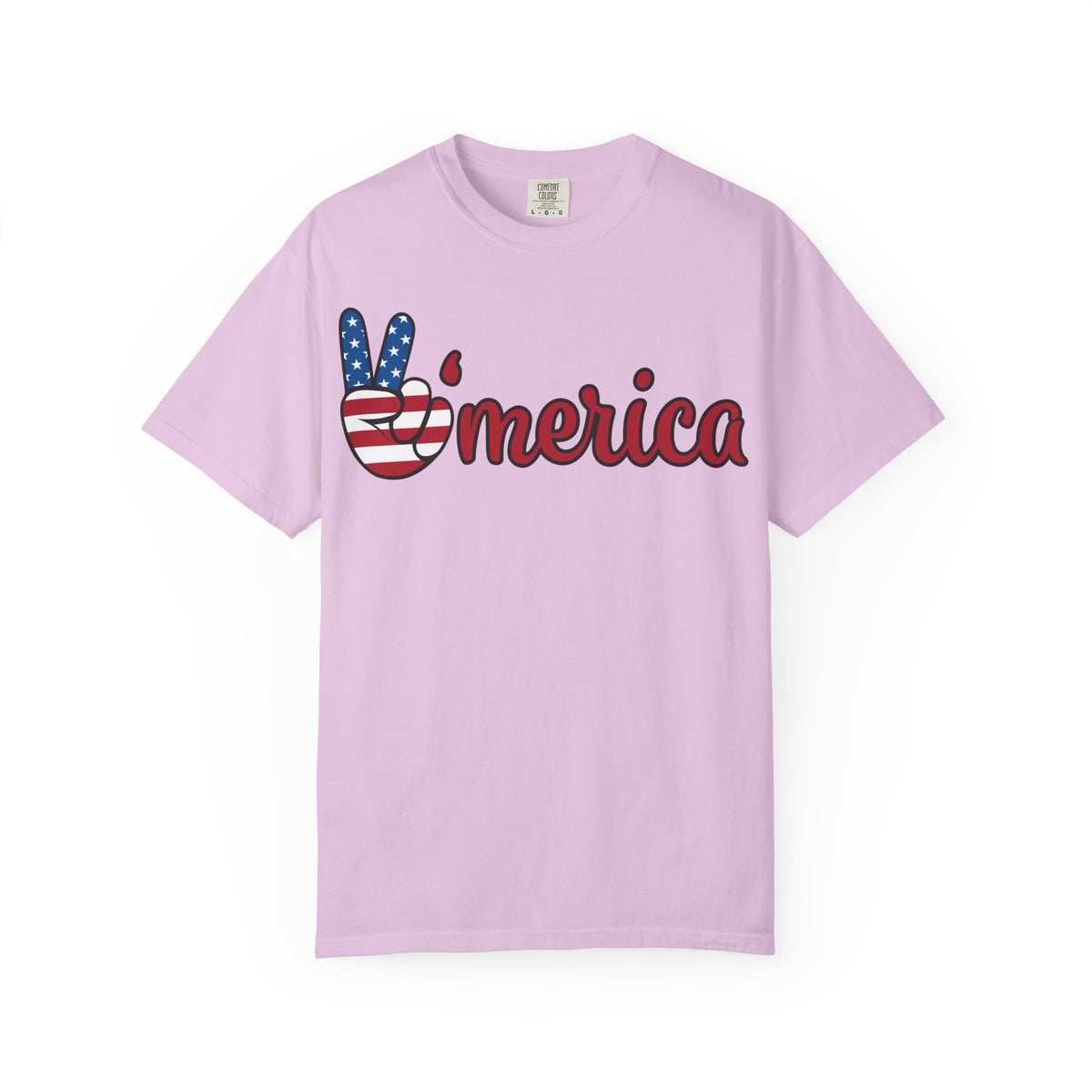 'Merica Flag Peace Sign T-Shirt — Patriotic USA 4th of July Tee