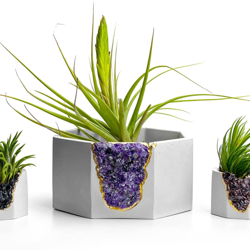 AMETHYST GEODE PLANTER