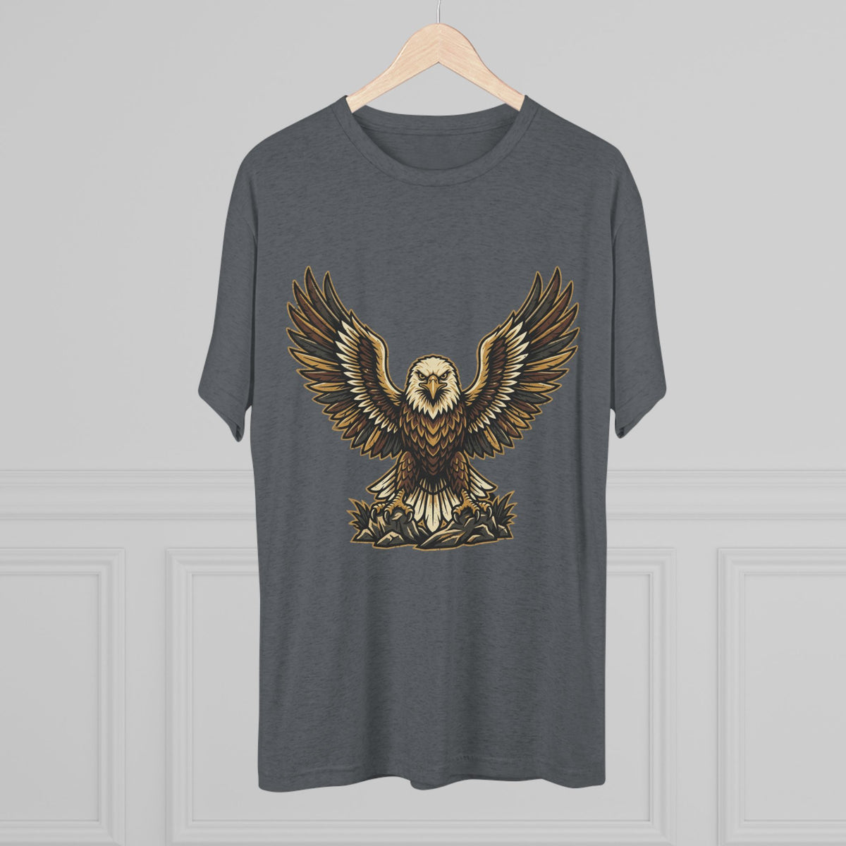 Vintage Eagle Graphic Tee — Bold Flying Eagle Illustration T-Shirt