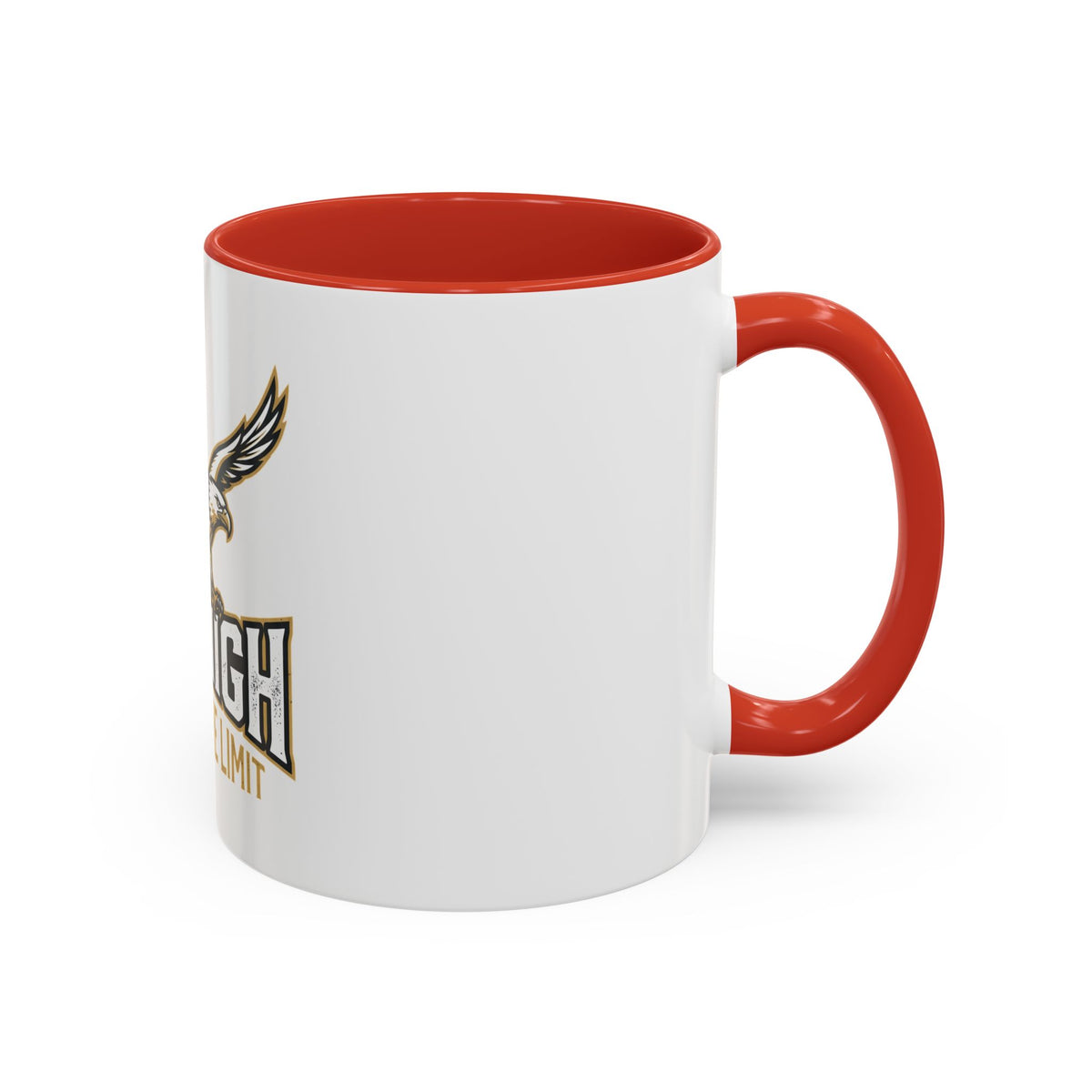 Fly High Eagle Coffee Mug – 'Fly High, Push to the Limit' Motivational Accent Mug (11/15oz)