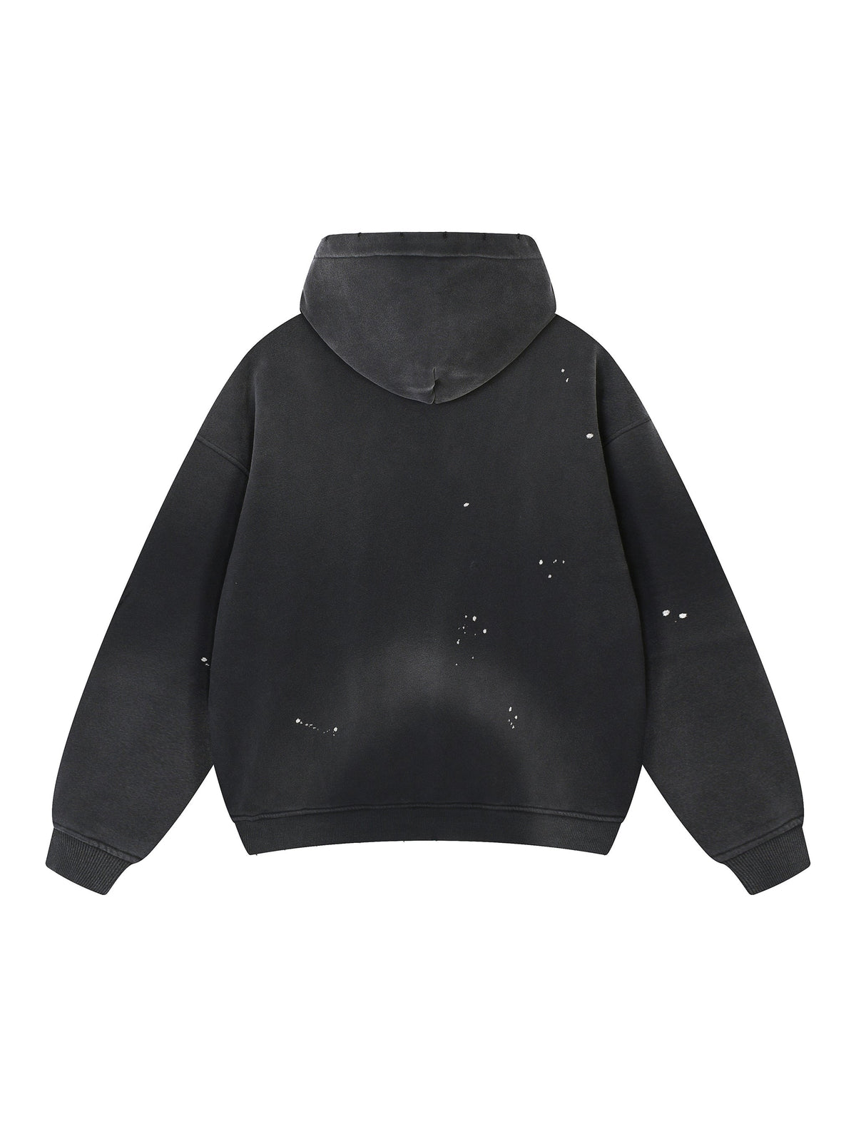 Vintage Washed Frayed Fleece Hoodie