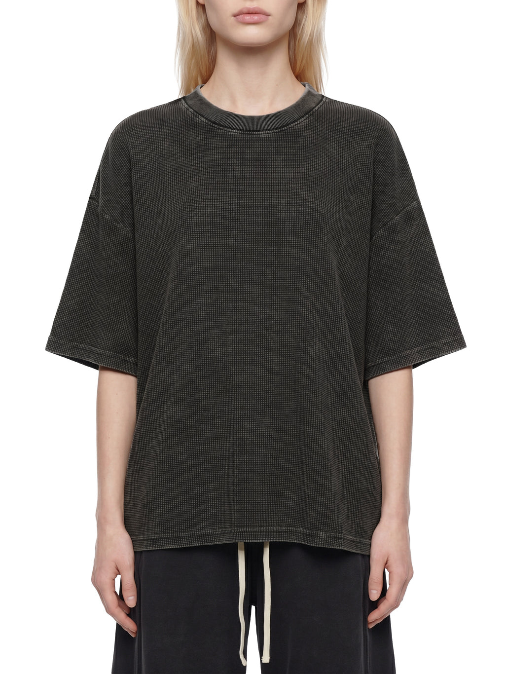 Textured Waffle Washed Boxy T-Shirt