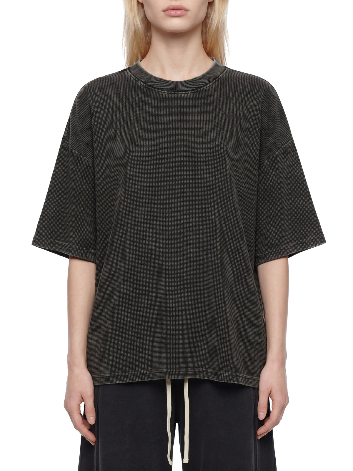 Textured Waffle Washed Boxy T-Shirt